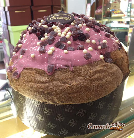 Handmade Panettone with Ruby chocolate and berries